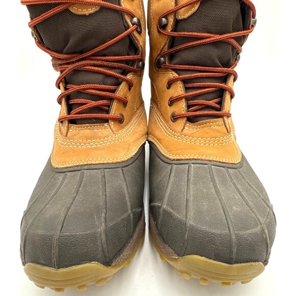 LL Bean Mens 12M Brown Leather Primaloft Storm Chaser Winter Duck Boots TEK 2.0 - Picture 8 of 16
